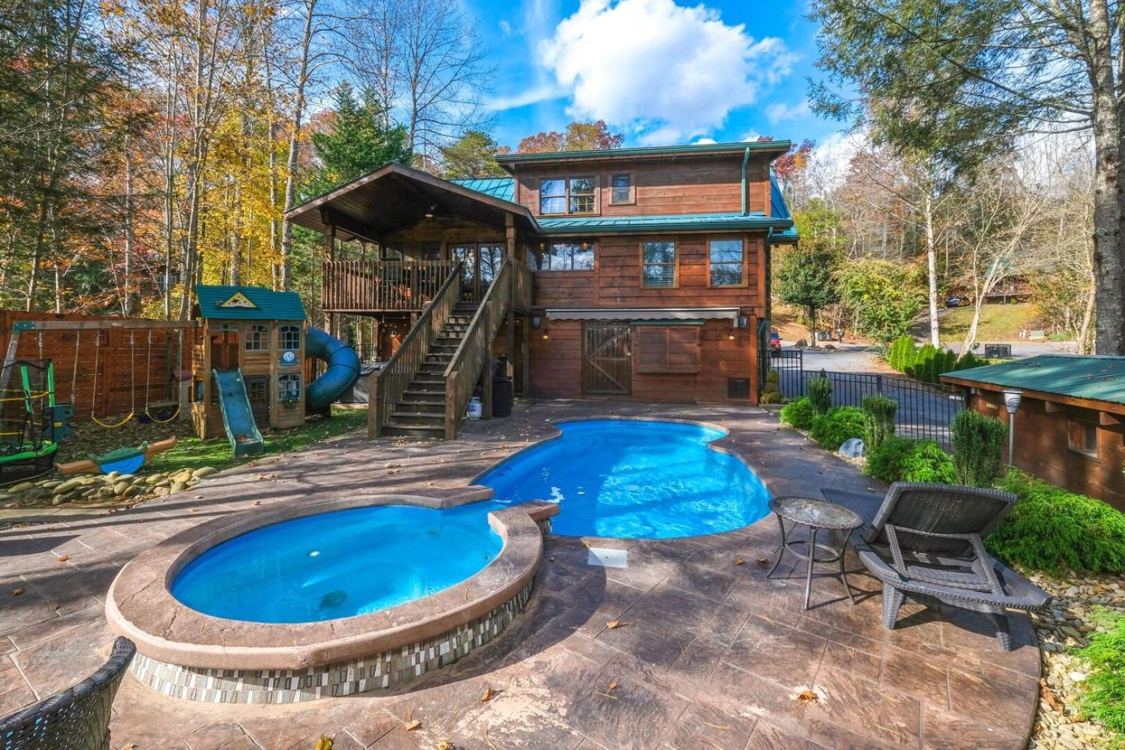 Pitter Patter Swimming Pool Ht Near D'Town Villa Gatlinburg Exterior foto